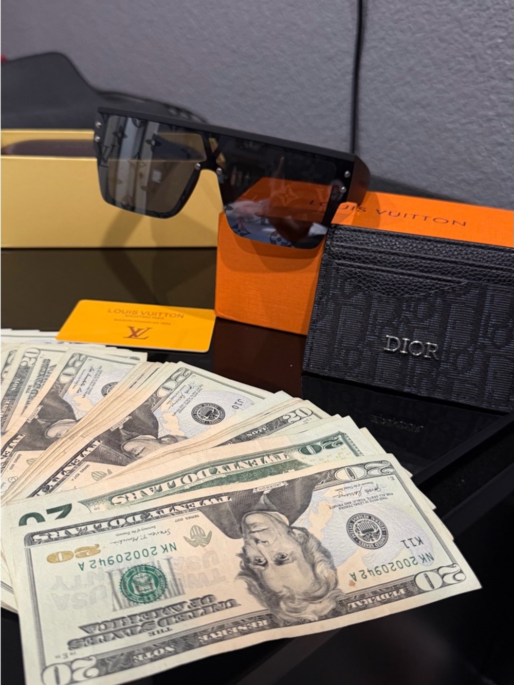 Louis Vuitton Black Shield Sunglasses with Monogram Gradient Lenses - Picture 3 of 4